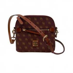Dooney & Bourke Brown Leather Monogram Crossbody Bag | One Size